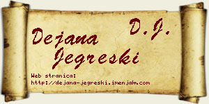 Dejana Jegreški vizit kartica